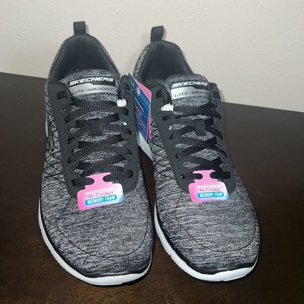 Skechers Women's Black and White Sneakers